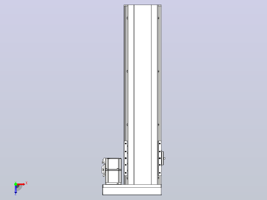 日规模组半封闭丝杆TPA-HNR-140D-2010C-L450-ML-C-P40-N3俯视图