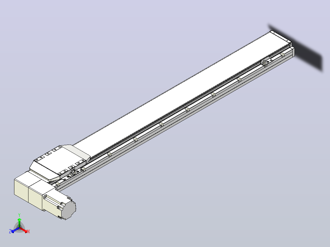 机器人皮带驱动直线轴TPA-GCB-150-P80-L1100-DL-M75-N3主视图