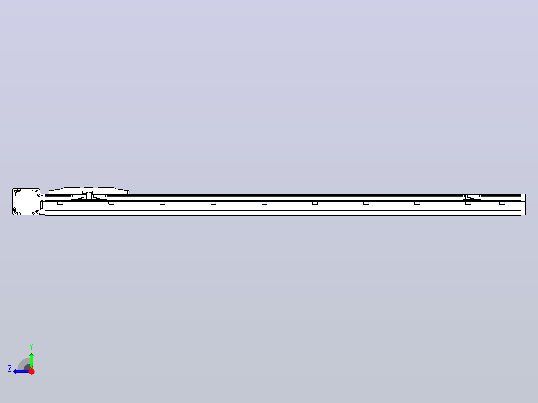 机器人皮带驱动直线轴TPA-GCB-150-P80-L1100-DL-M75-N3右视图