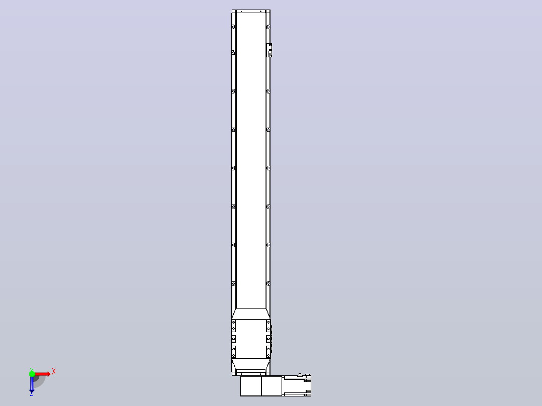 机器人皮带驱动直线轴TPA-GCB-150-P80-L1100-DL-M75-N3俯视图