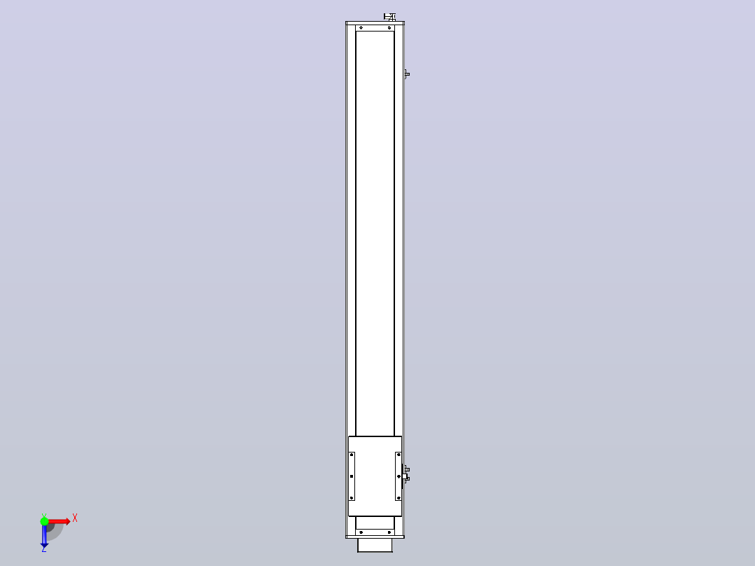 无尘螺杆滑台KCH17-BM（750W）KCH17-1150-BM-750W-C4俯视图