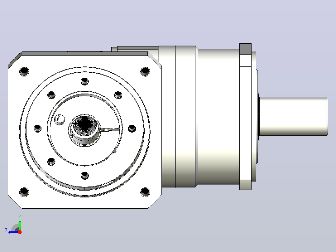 MTBR-115-L1-24 MTBR-115 直角行星减速机右视图