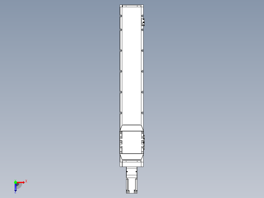 滚珠丝杠直线轴内置导轨TPA-GCR-170-2510C-L850-M-M75-N3俯视图