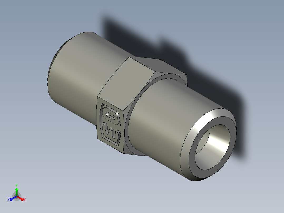 EO标准液压接头 Union G04LL71X(1)正等轴测图
