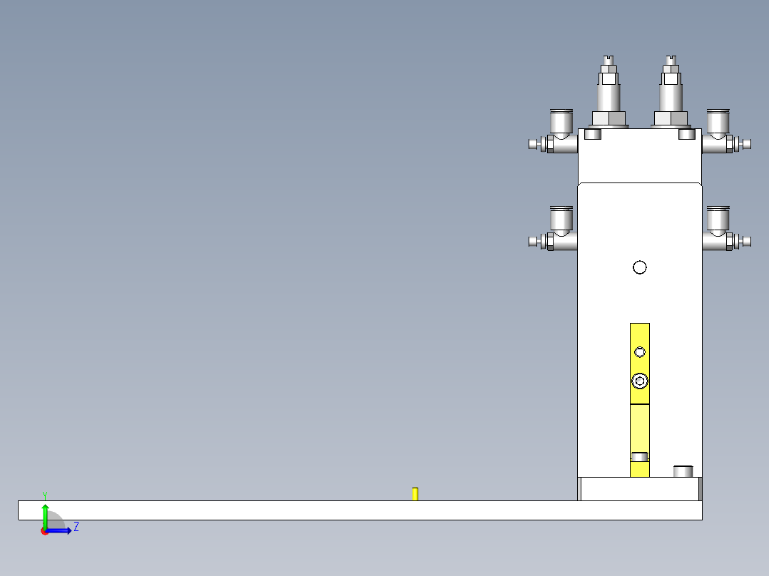 树脂零件用研磨试验机左视图