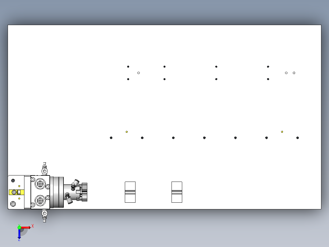 树脂零件用研磨试验机俯视图
