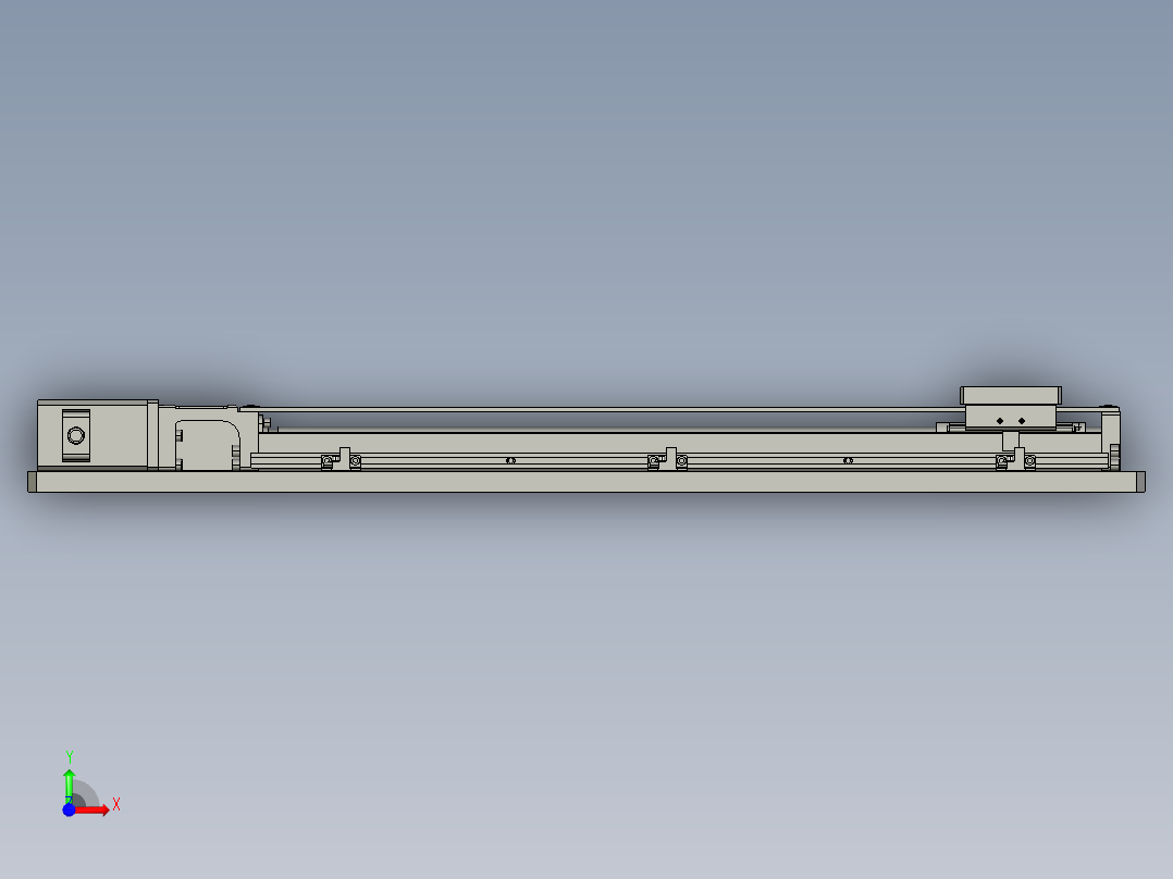 单轴驱动器3D模型前视图