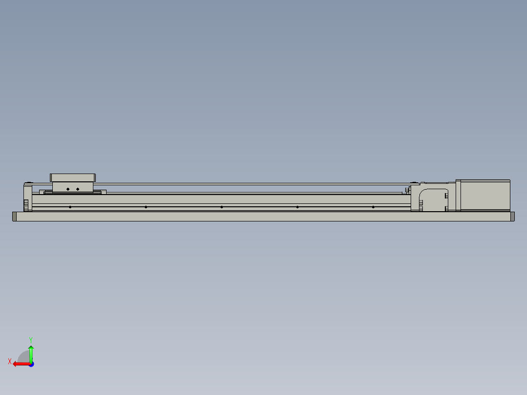 单轴驱动器3D模型后视图