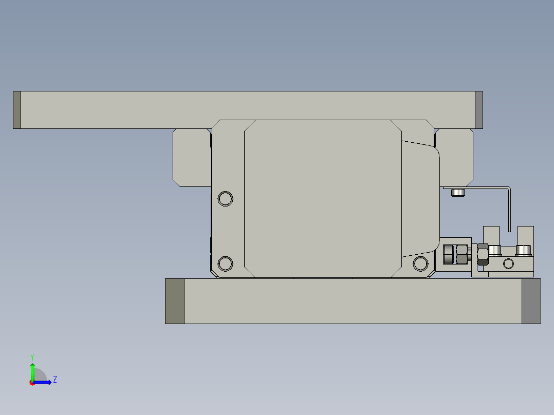 单轴驱动器3D模型左视图