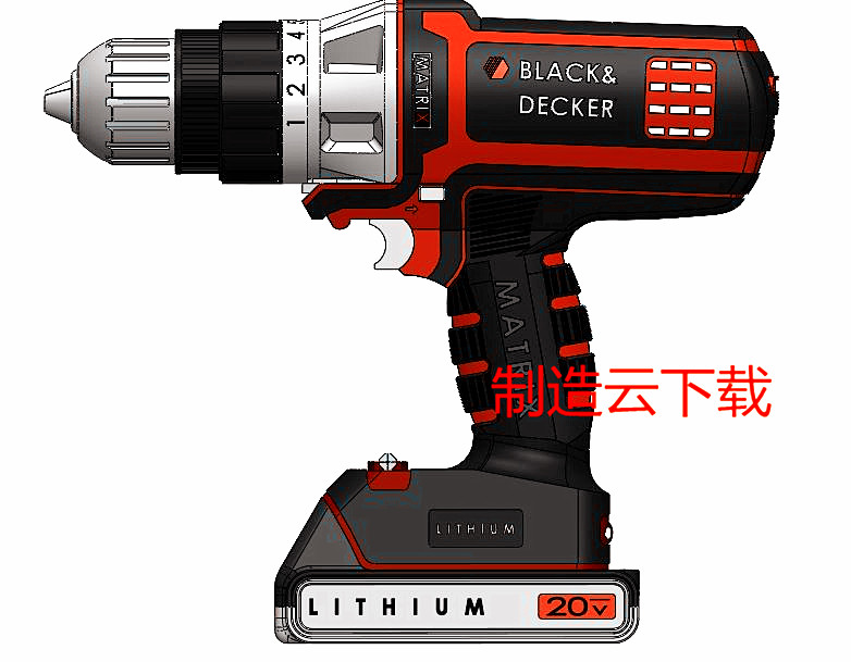 一款完整手动电转机3D模型