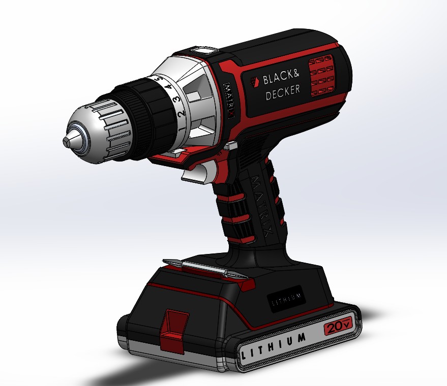 一款完整手动电转机3D模型