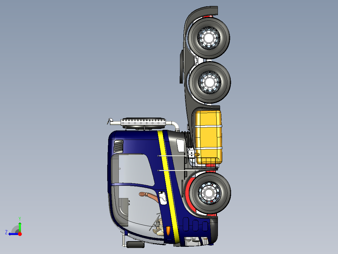 Chromatic II货车卡车模型3D图纸 x_t格式右视图