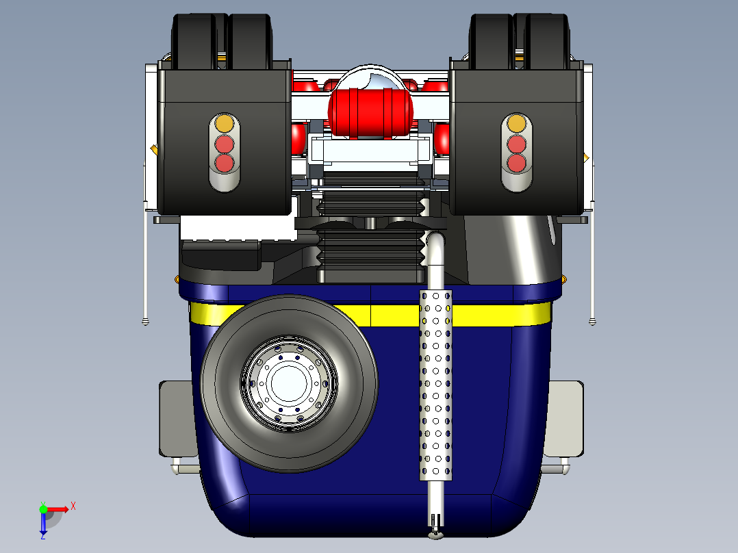 Chromatic II货车卡车模型3D图纸 x_t格式俯视图