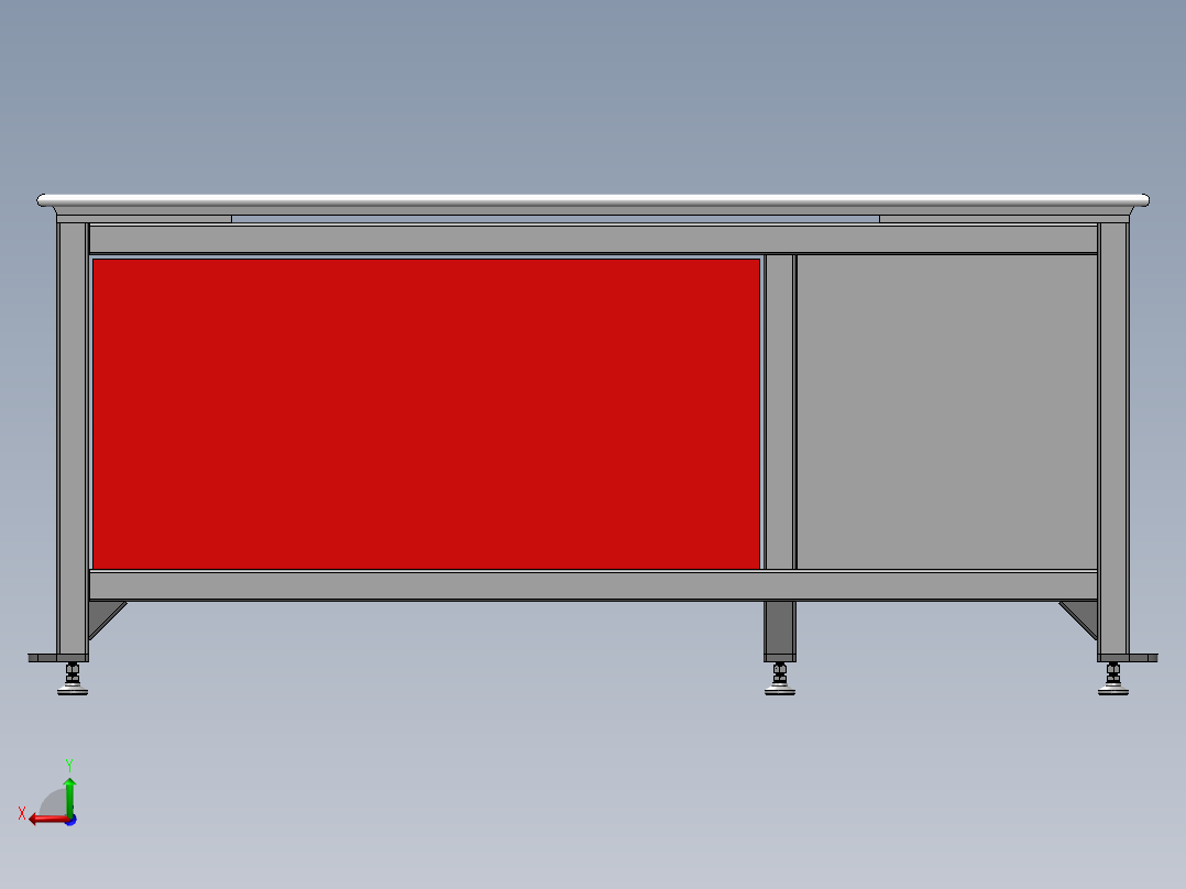 SW2015含特征工具桌后视图