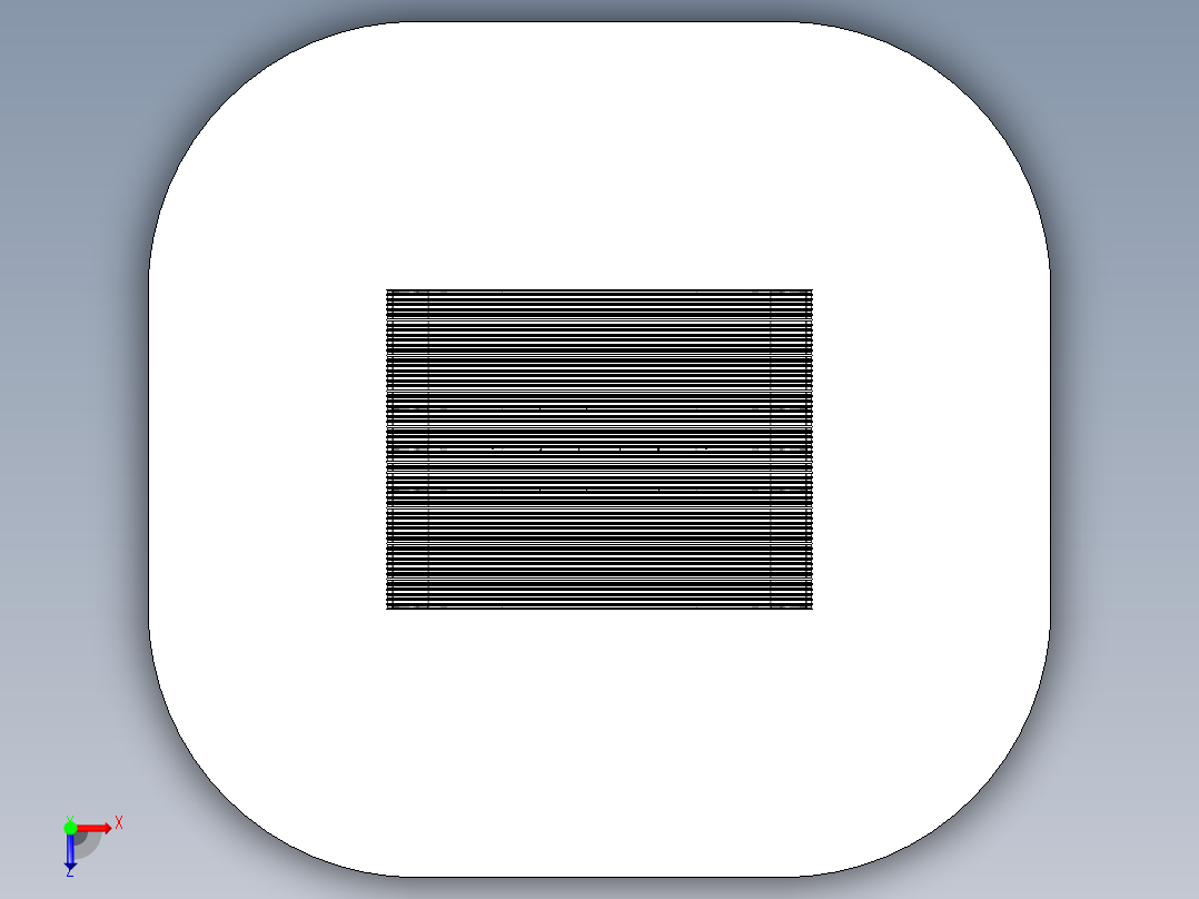 Carport mod停车棚3D数模图纸 STEP格式俯视图