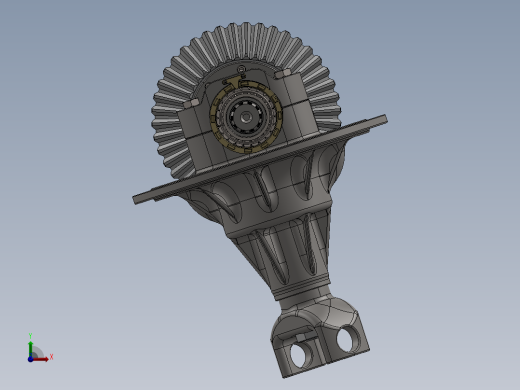 锥齿轮差速器内部结构3D模型图纸 STEP格式