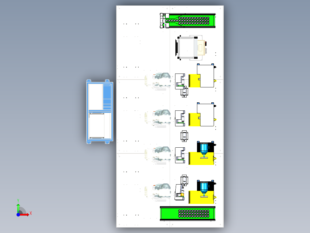 水杯打砂抛光生产线前视图
