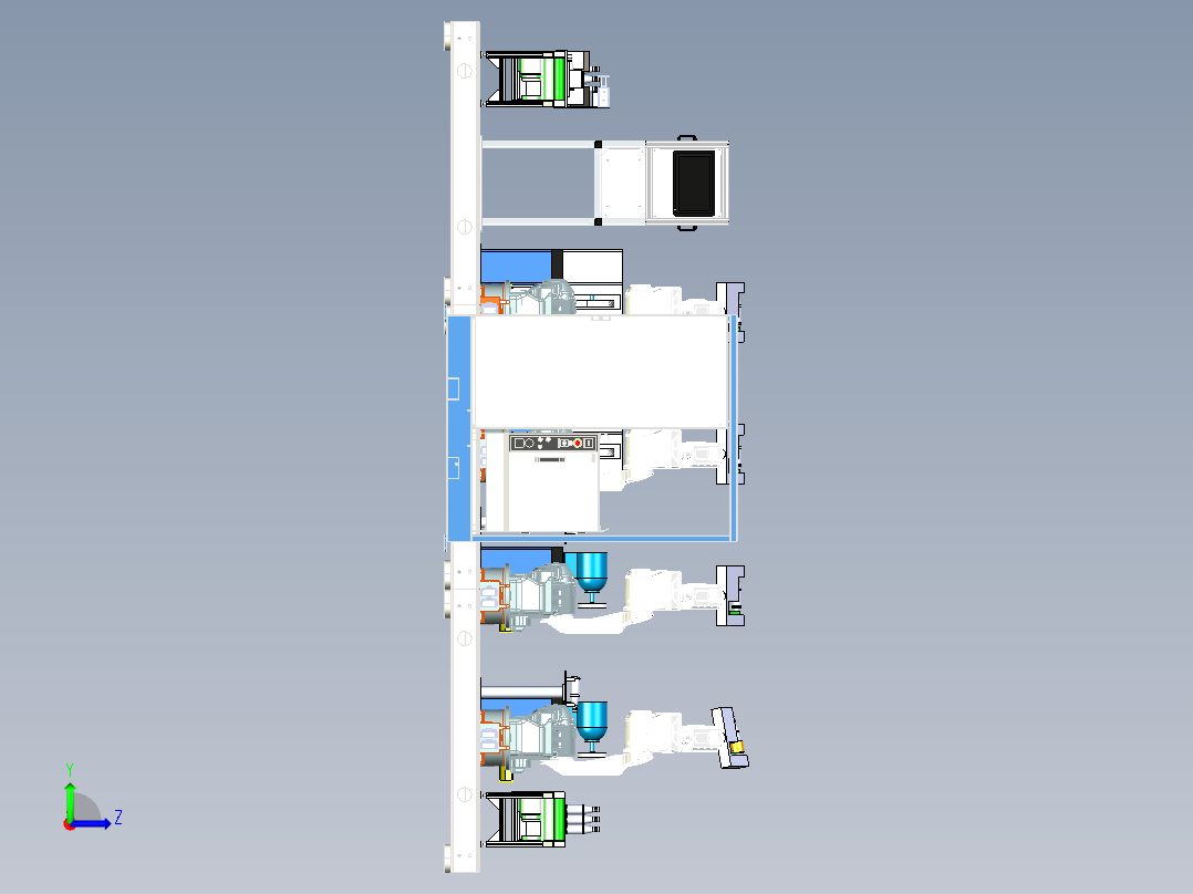 水杯打砂抛光生产线左视图