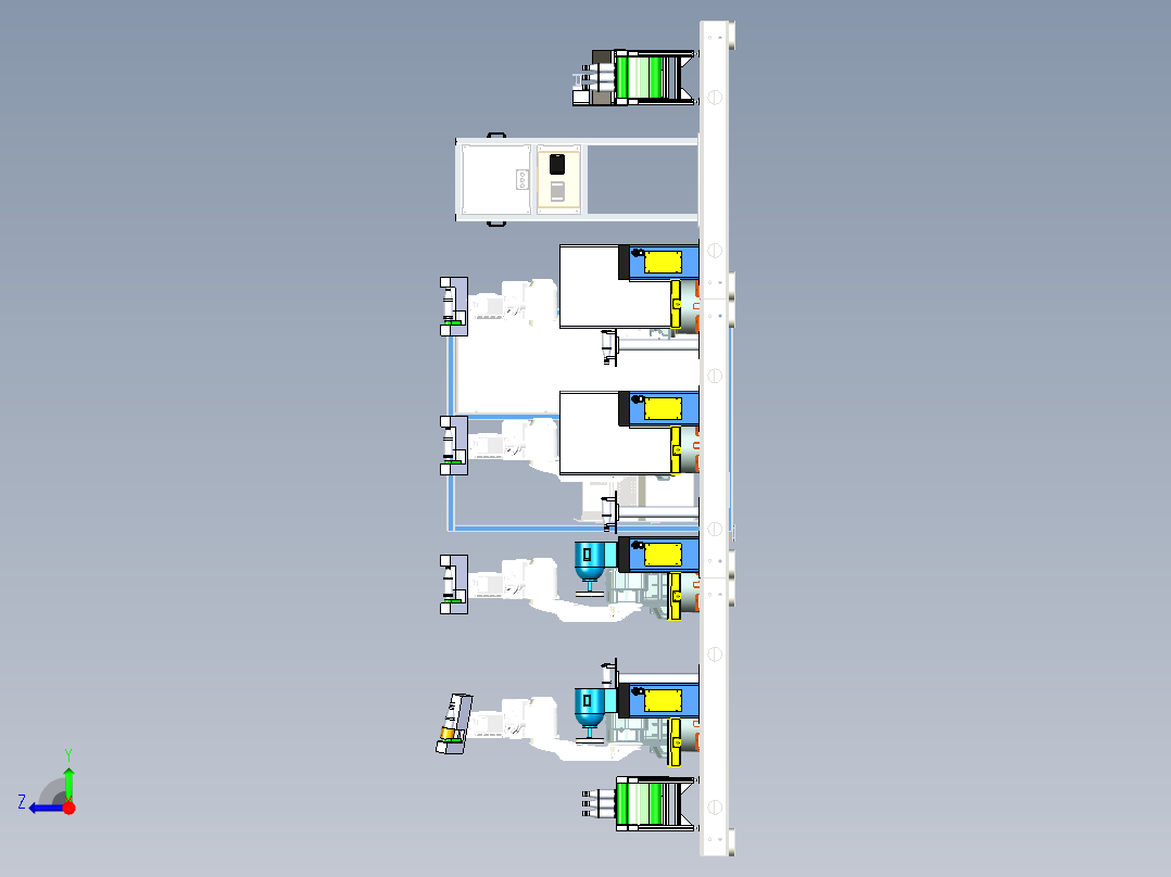 水杯打砂抛光生产线右视图