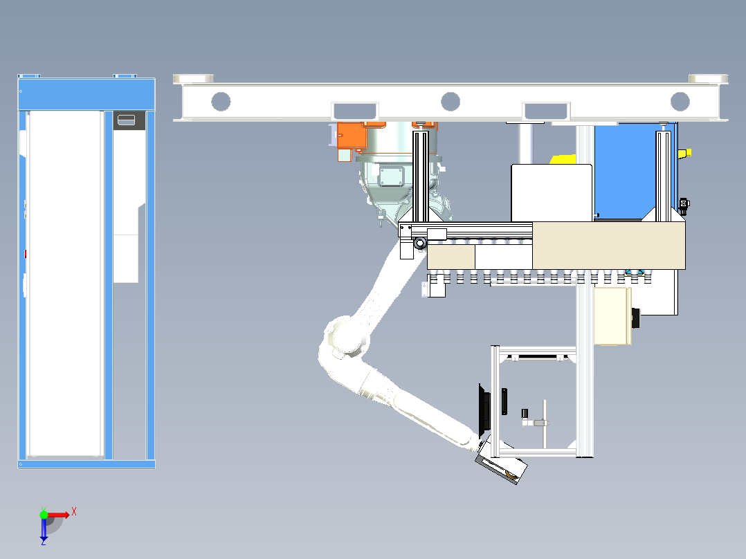 水杯打砂抛光生产线俯视图