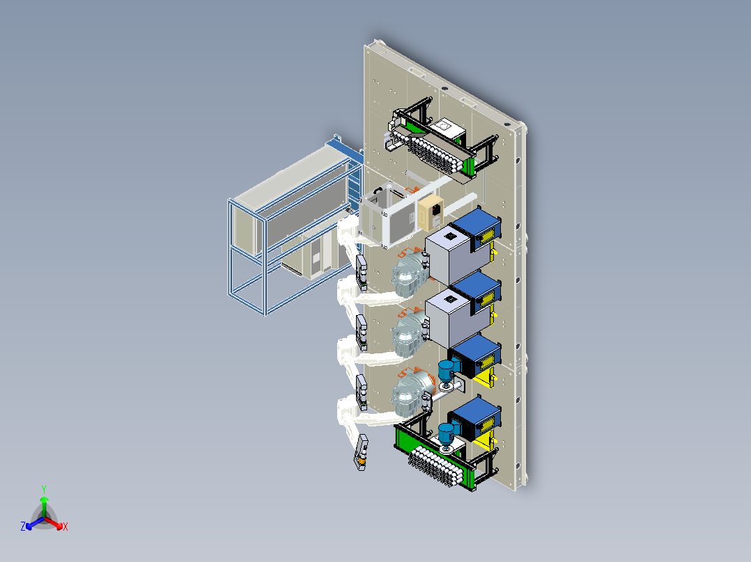 水杯打砂抛光生产线正等轴测图