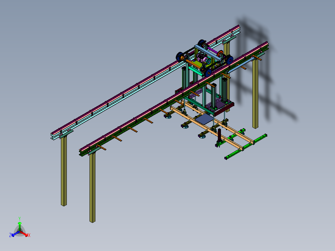 真空吸盘自动抓取板材转线搬运桁架机械手