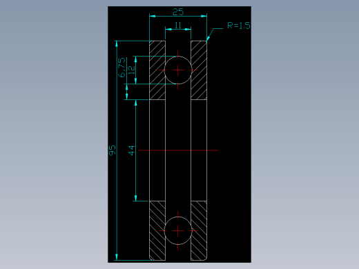 CAD格式机械制图二维100例练习-20 推力球轴承