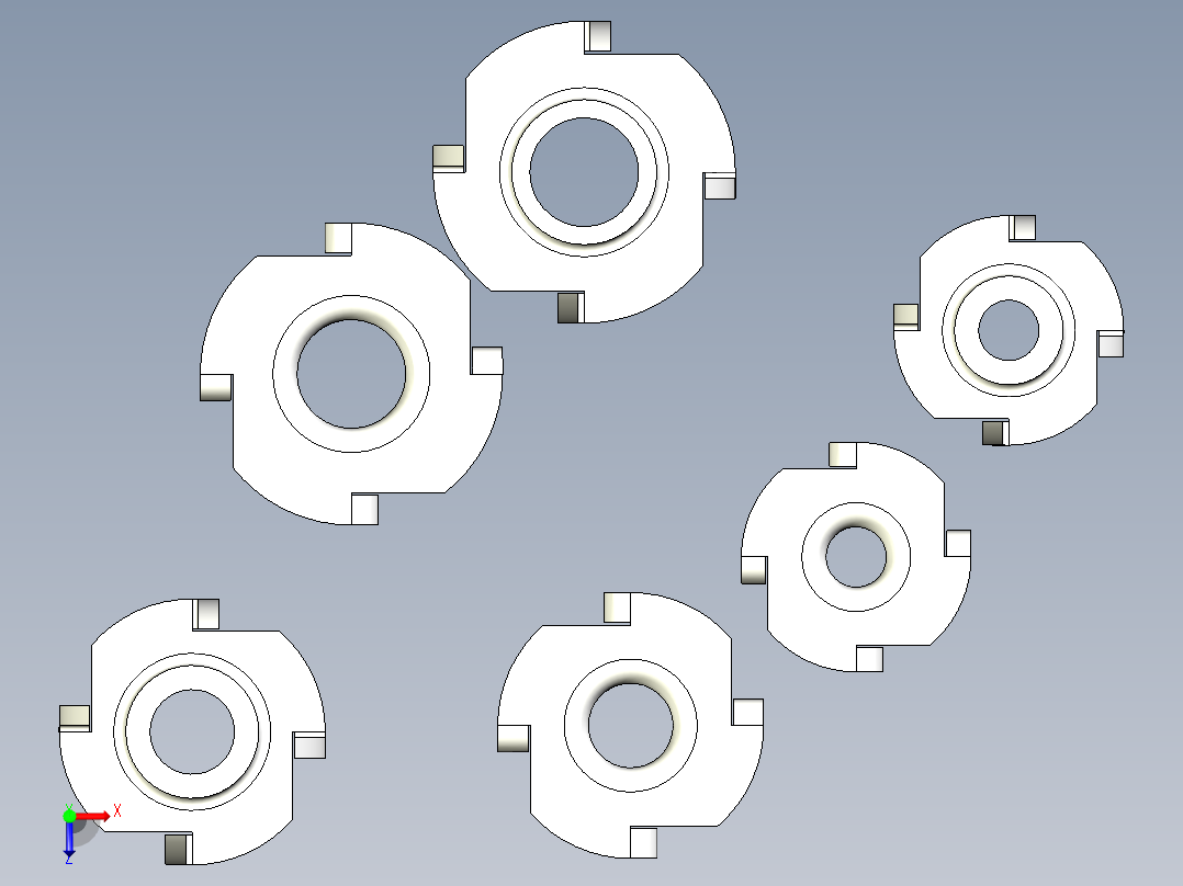 家具螺母俯视图