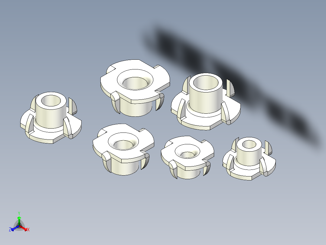 家具螺母正等轴测图