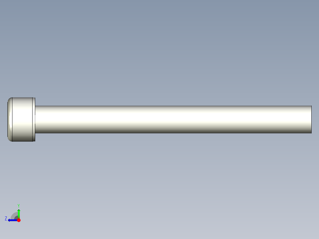 有頭內六角全牙螺絲ACBB-3D多系列多零件图纸模型右视图