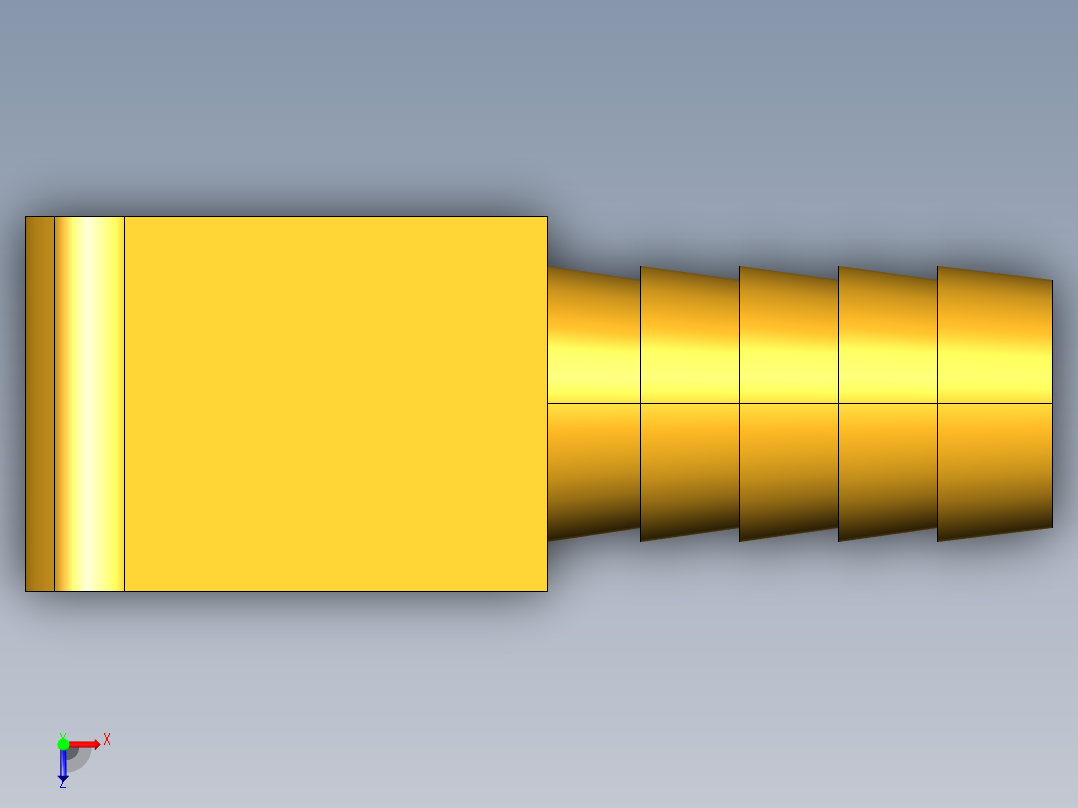 倒齿式工业管接头Hose Barb 90Deg Elbow to Male Pipe 129HB-8-6俯视图