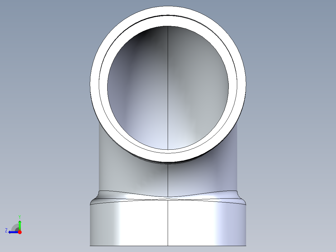 船舶管路系统S3_SeaDrainPLUS_1-4ShortBend-SxS_37E182503_3in Sea Drain Plus - 91.2 Short Sweep - SxS右视图