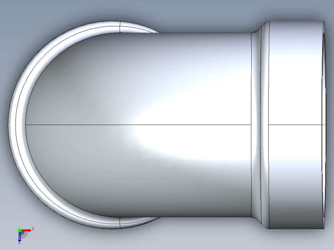 船舶管路系统S3_SeaDrainPLUS_1-4ShortBend-SxS_37E182503_3in Sea Drain Plus - 91.2 Short Sweep - SxS俯视图