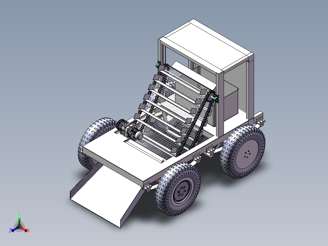 沙滩垃圾清理机三维+CAD+110+24.03.21+003正等轴测图