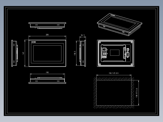 人机界面TS2-700 外形尺寸