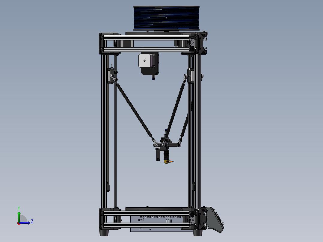 112数控打印机床左视图