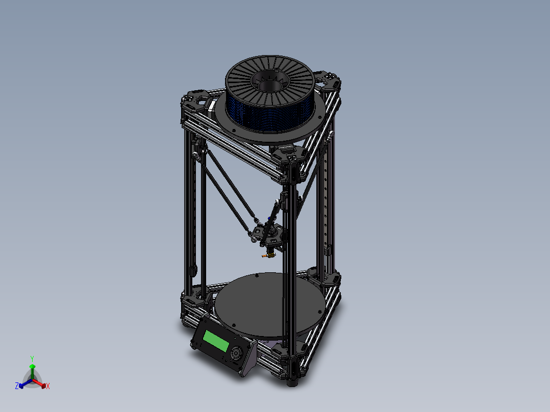 112数控打印机床正等轴测图