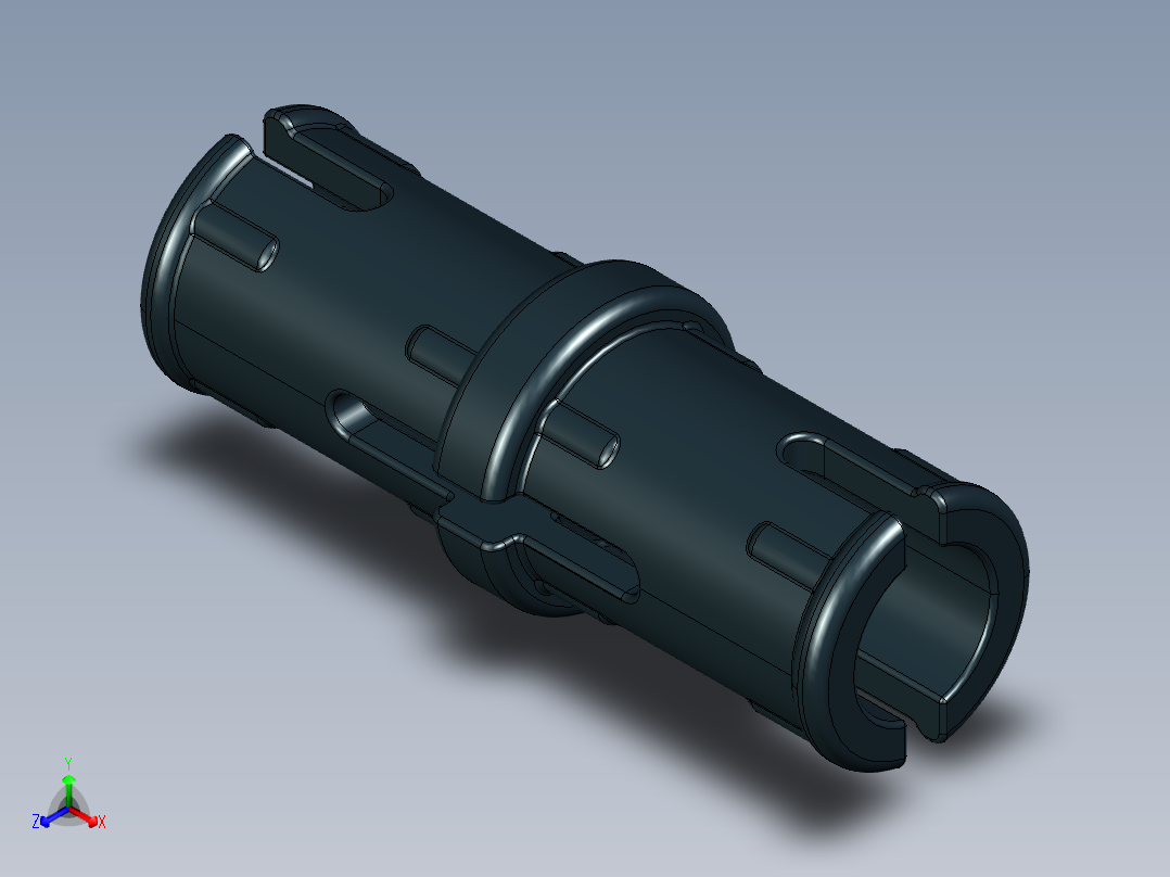 气缸电机-2780 Black Technic Pin with Friction and Slots主视图