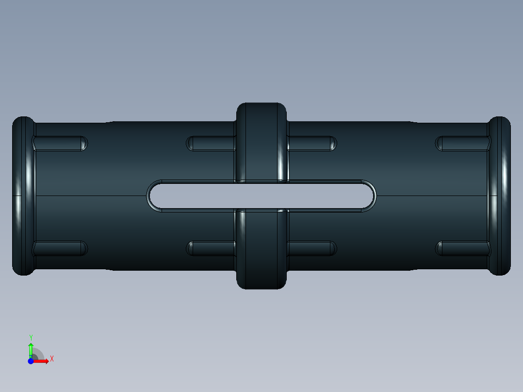 气缸电机-2780 Black Technic Pin with Friction and Slots前视图