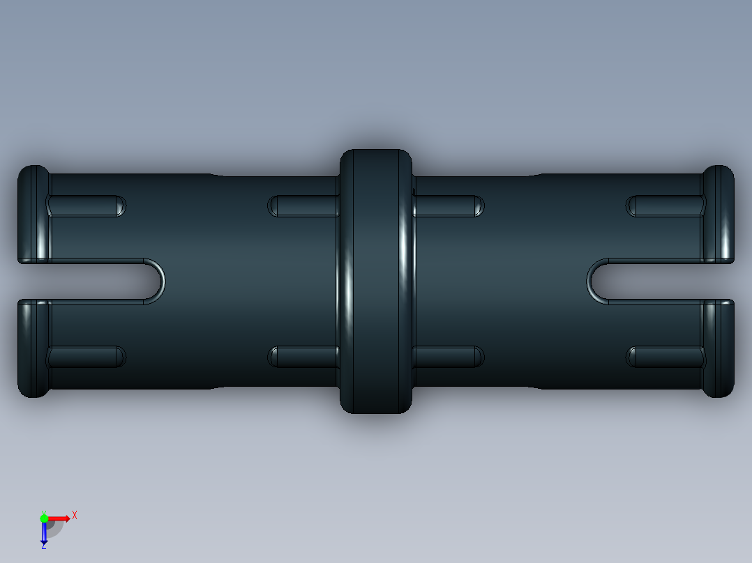 气缸电机-2780 Black Technic Pin with Friction and Slots俯视图