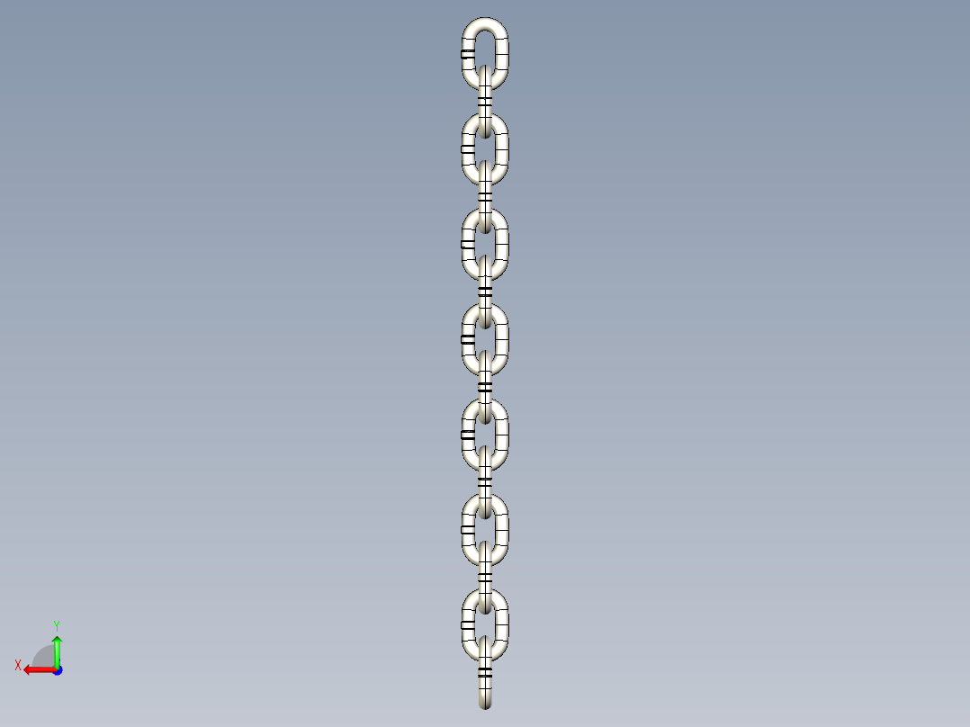 紧固件-IGES 0.3750 Chain Links后视图