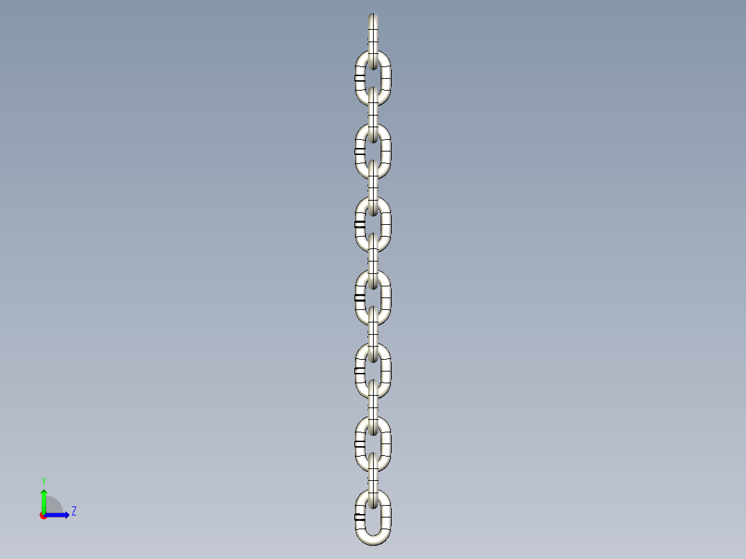 紧固件-IGES 0.3750 Chain Links左视图