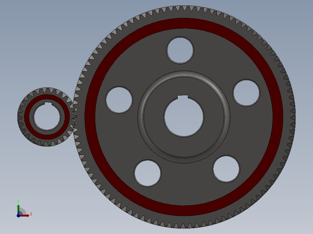 齿轮啮合 (65)前视图