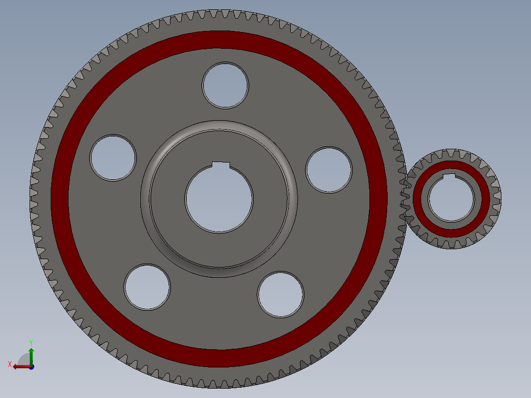 齿轮啮合 (65)后视图