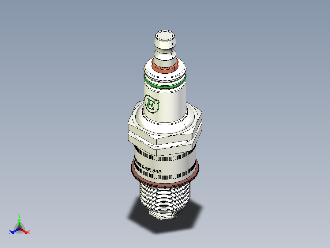 E3火花塞正等轴测图