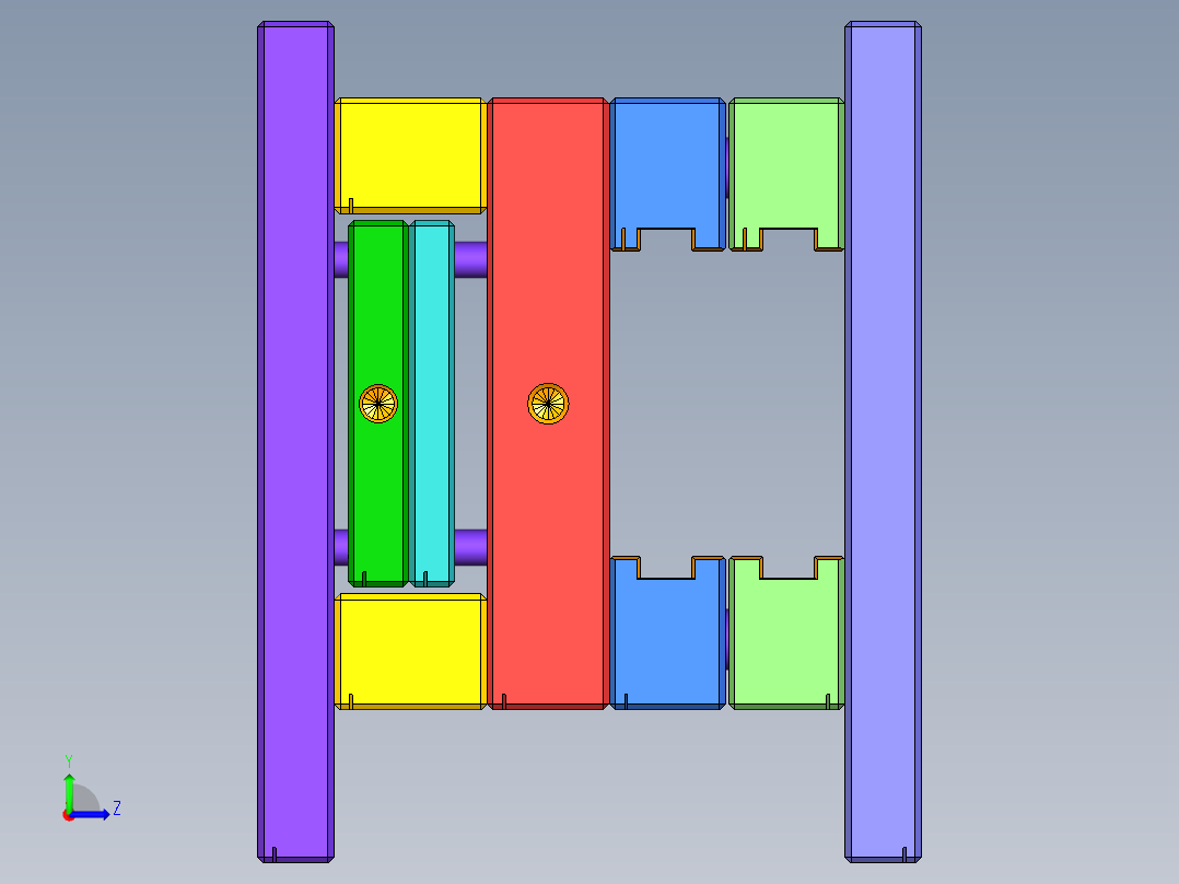 实验样条模具左视图