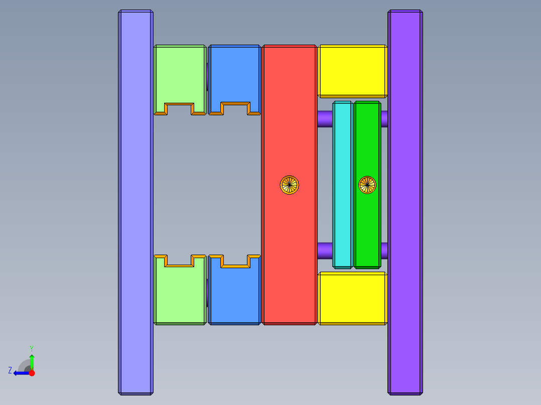 实验样条模具右视图