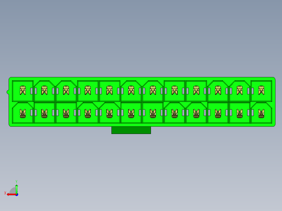 计算机主板电源输入连接器4P 8P 24P垂直连接器后视图