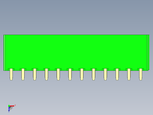 计算机主板电源输入连接器4P 8P 24P垂直连接器俯视缩略图