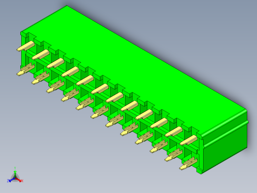 计算机主板电源输入连接器4P 8P 24P垂直连接器正等轴测缩略图